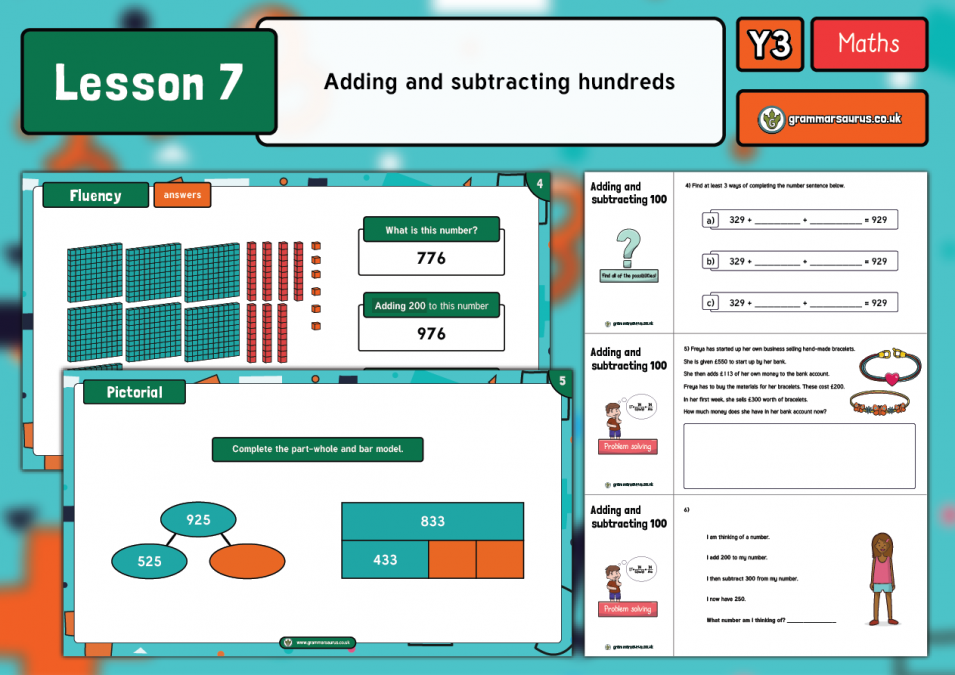 Year 3 Addition and Subtraction - Adding and Subtracting a Hundreds