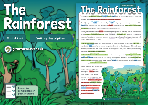 Year 4 Model Text - Setting description- The Rainforest ( gbsct P4 ...