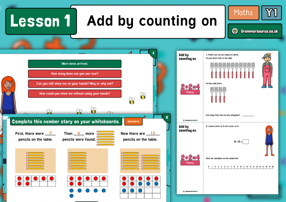 Year 1 Addition and Subtraction within 20 - Add by Counting on - Lesson ...