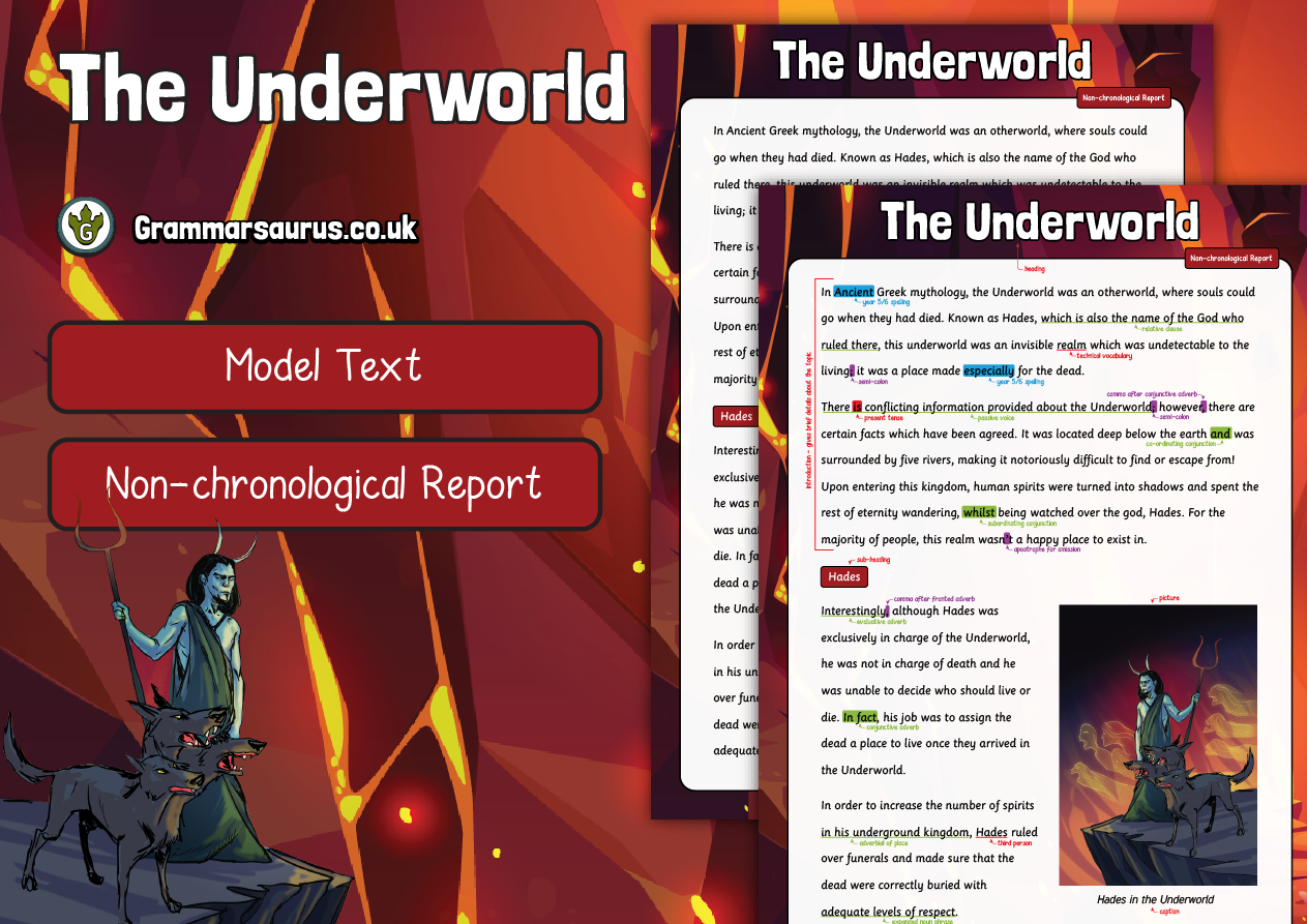 Year 6 Model Text - Non-chronological Report - The Underworld ...