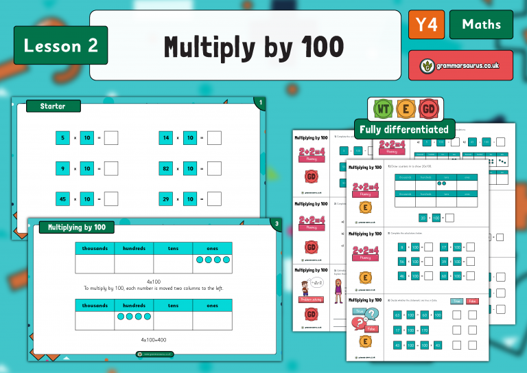 Year 4 Multiplication and Division - Multiplying by 100 - Lesson 2 ...