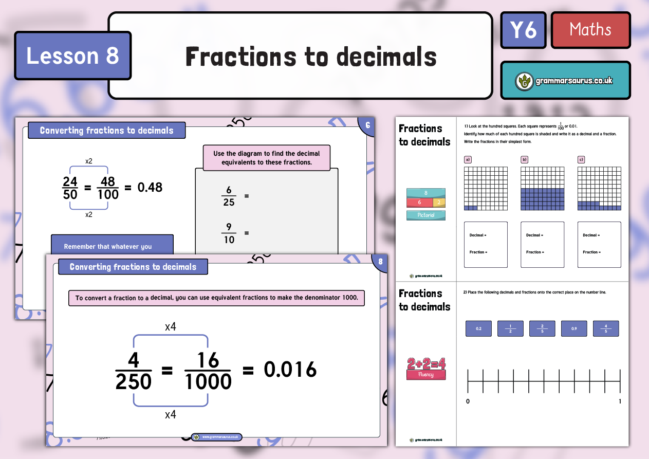 fractions to decimals year 6 problem solving