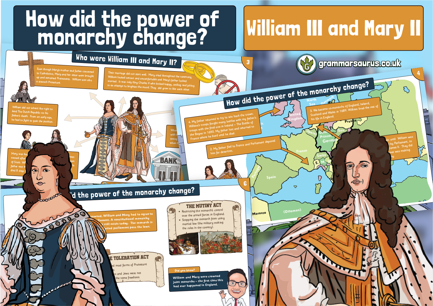 Changing Powers of Monarchy King William III and Queen Mary II