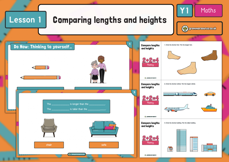 Year 1 Length and Height Compare Lengths and Heights Lesson 1