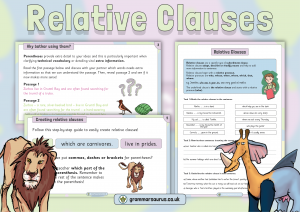 Year 5/6 SPaG – Relative Clauses Resource Pack