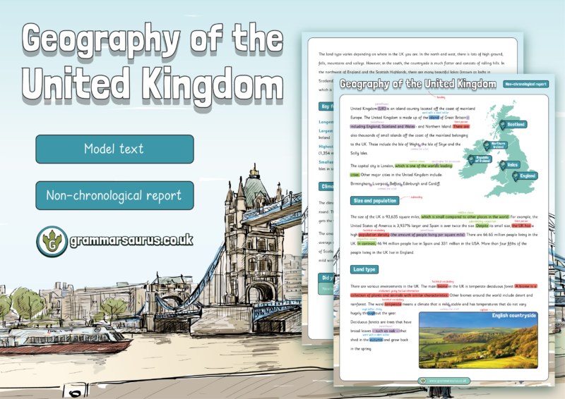 Year 5 Model Text – Non-chronological report – Geography of the UK ...