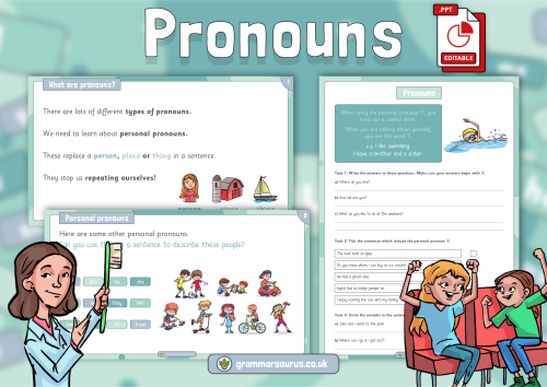 KS1 SPaG - Pronouns Resource Pack - Grammarsaurus