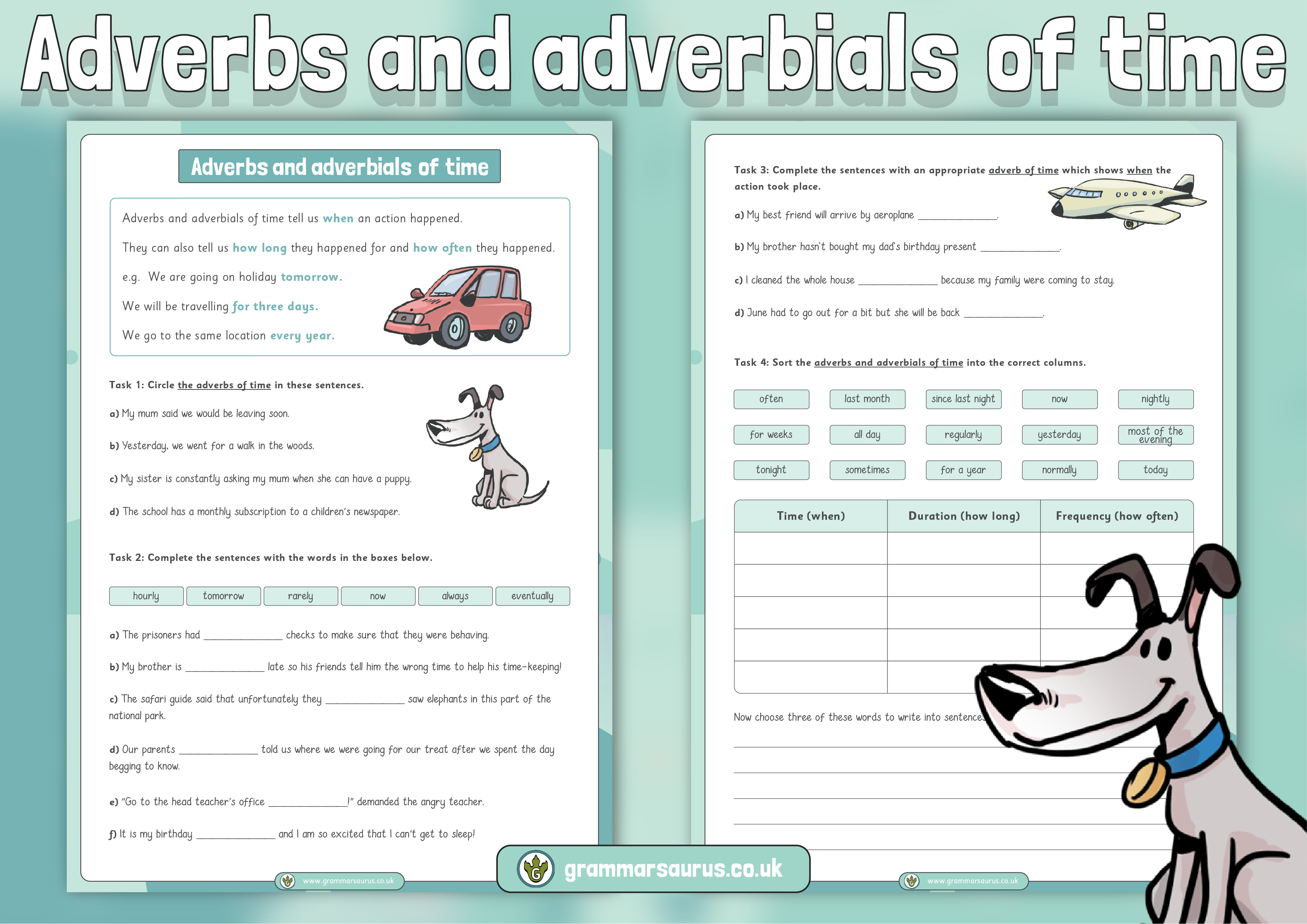 adverbs-time-worksheet