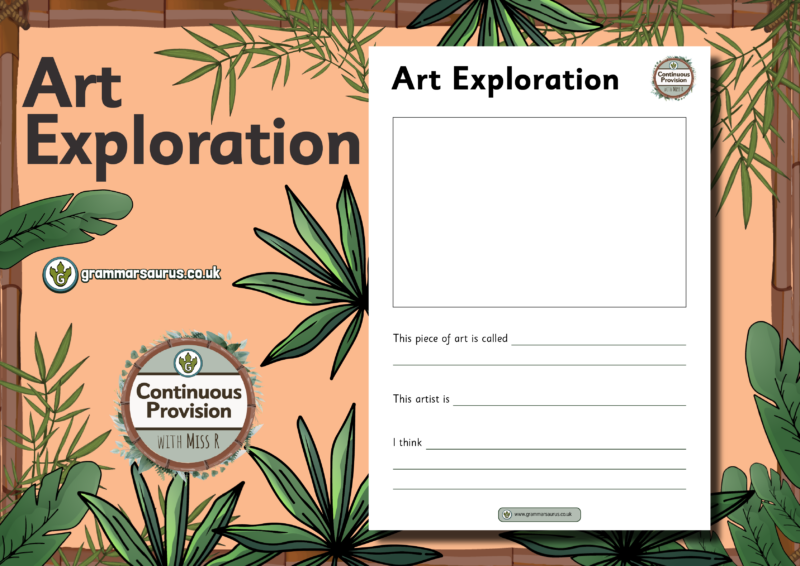 Continuous Provision - Workshop - Art Exploration - Grammarsaurus