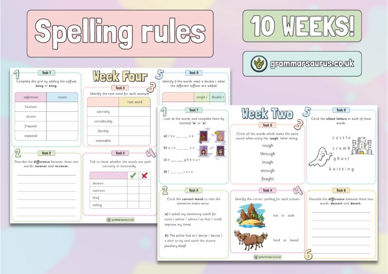 Year 5/6 SPaG – Spelling Rules - Grammarsaurus