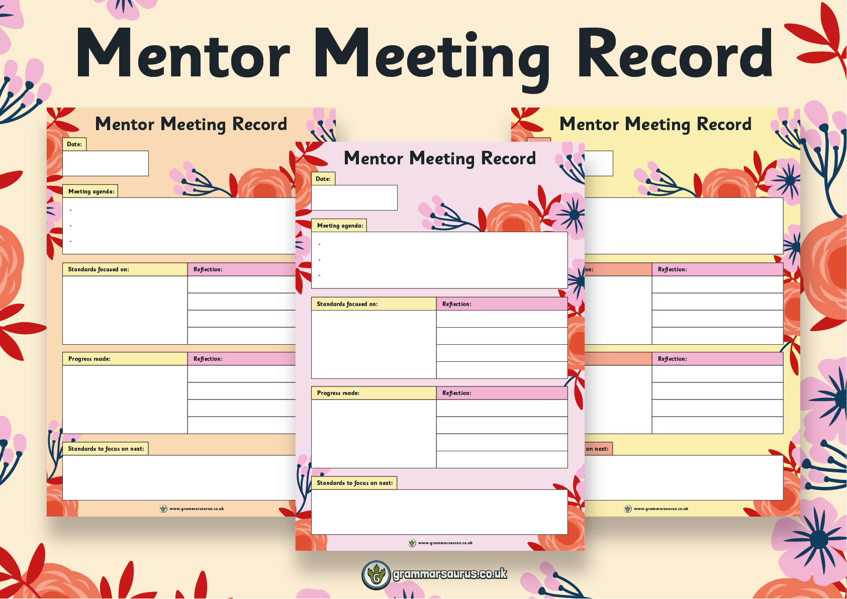 ECT Resources Mentor Meeting Record (editable) Grammarsaurus