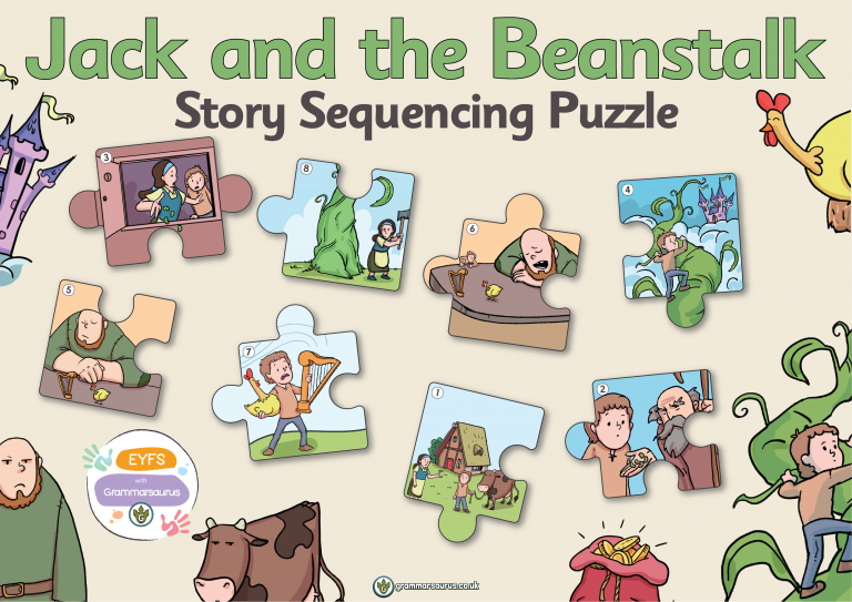 EYFS Jack And The Beanstalk - Story Sequencing Puzzle - Grammarsaurus