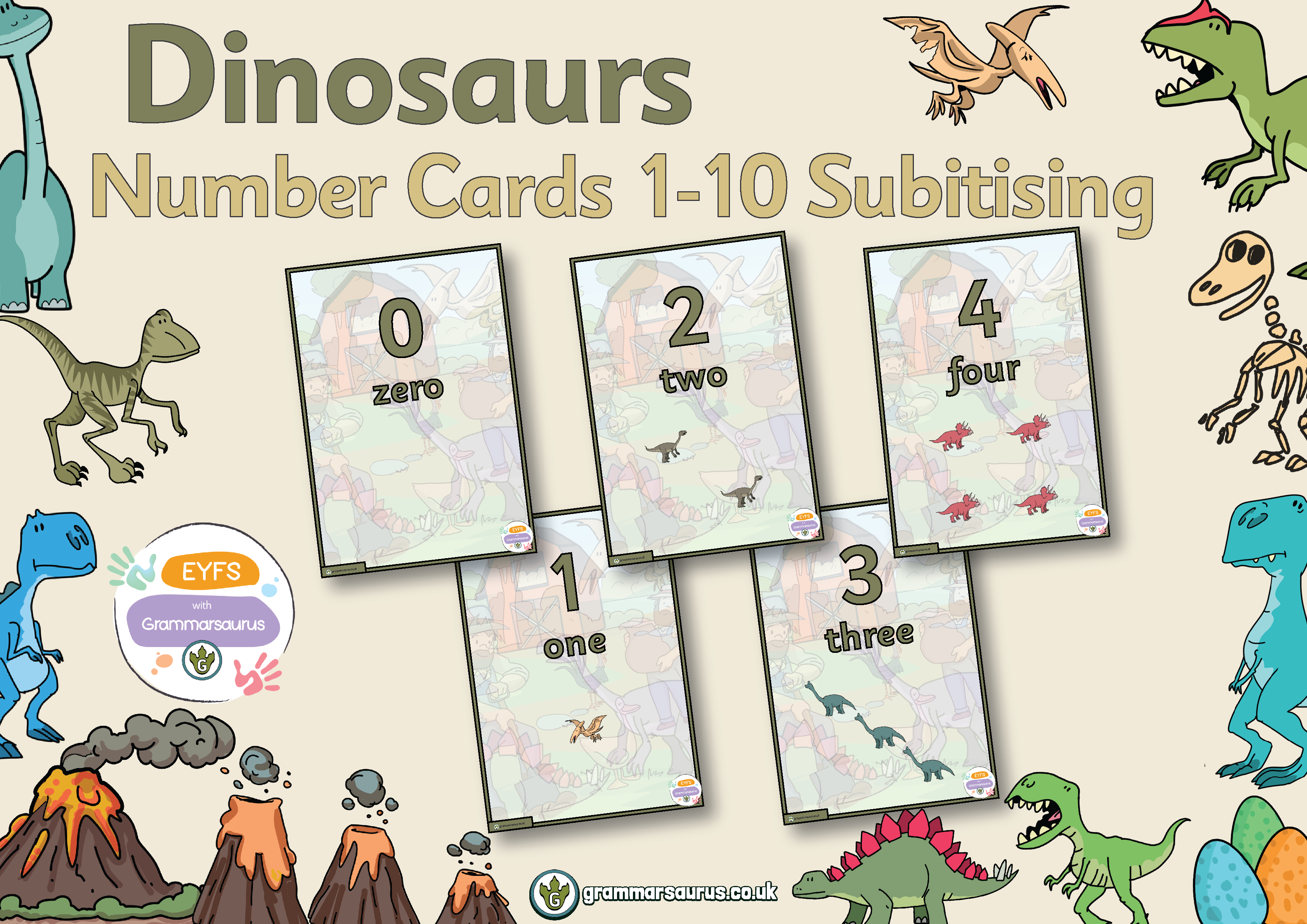 EYFS Magic, Spells and Potions – Number Posters 1-10 Subitising -  Grammarsaurus