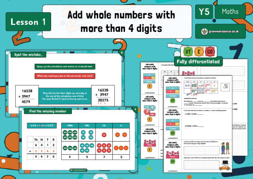 Year 5 Addition and Subtraction - Add whole numbers with more than 4 ...