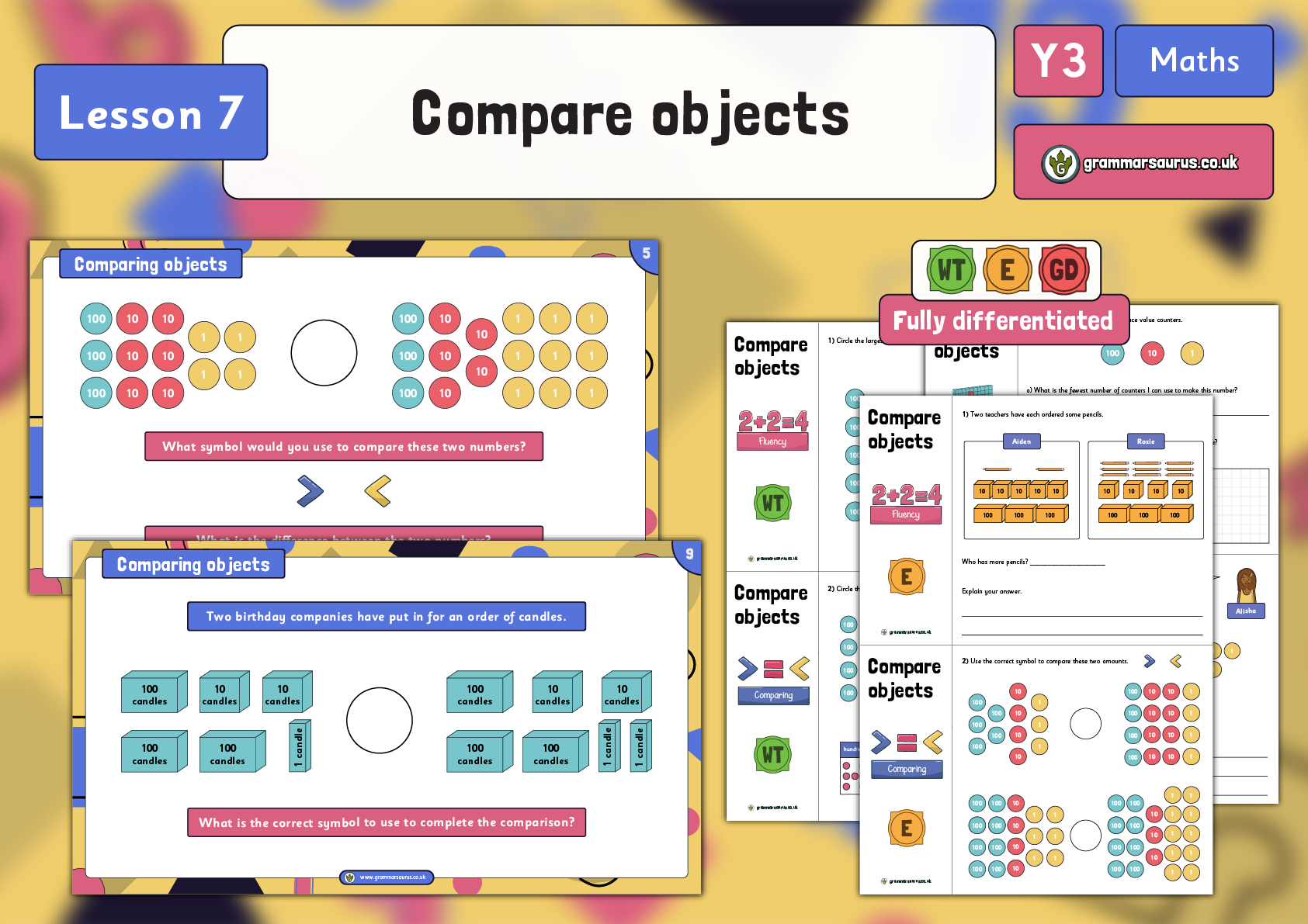 year-3-place-value-compare-objects-lesson-7-grammarsaurus