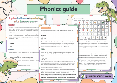 Phonics - A Guide To Phonics - Grammarsaurus