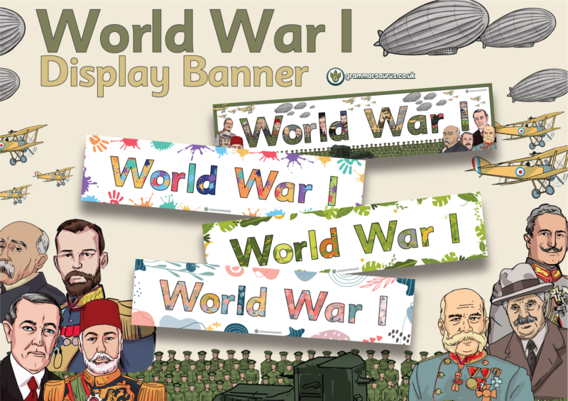 History - World War 1 - Banner - Grammarsaurus