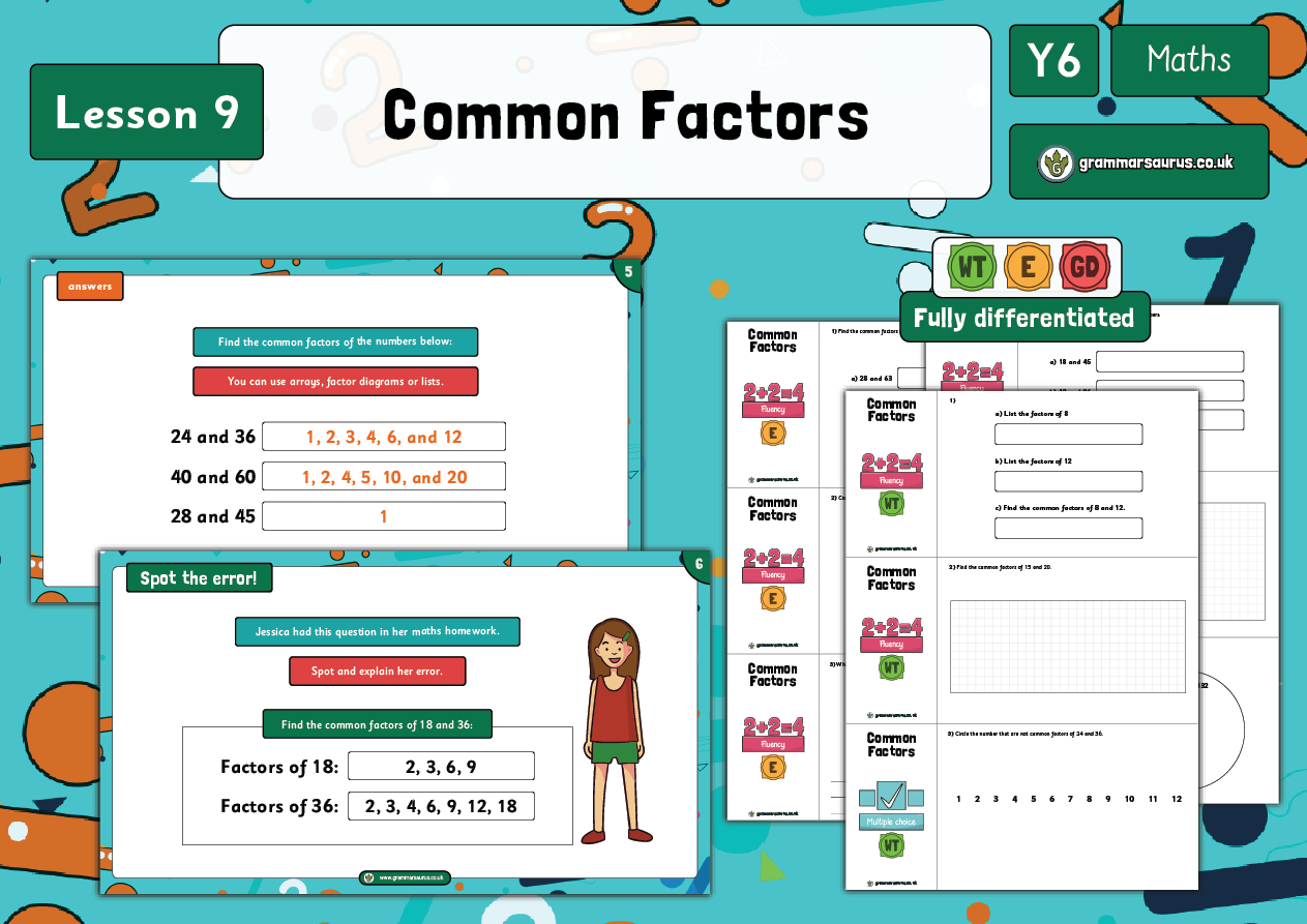 Year 6 Addition, Subtraction, Multiplication and Division – Common