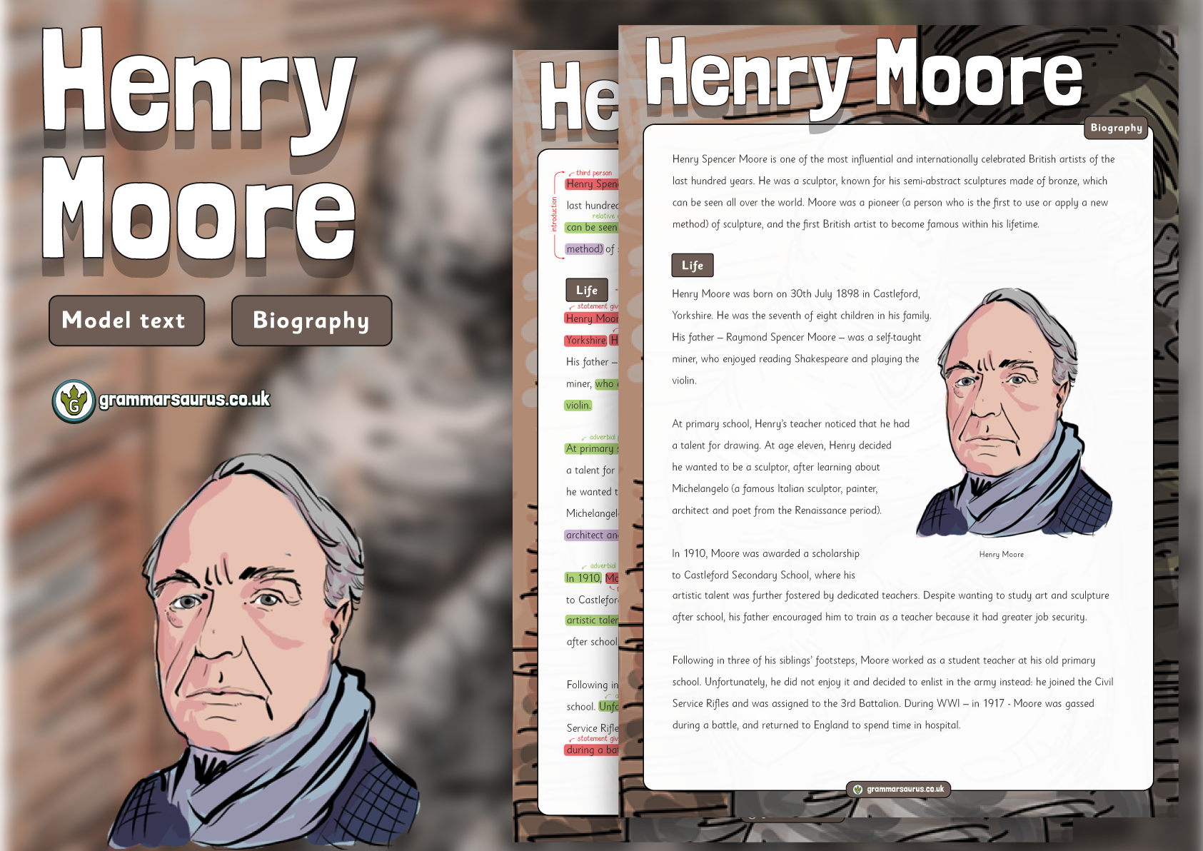 Year 6 Model Text – Biography – Henry Moore - Grammarsaurus