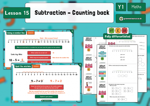 Year 1 Addition and Subtraction (within 10) - Counting back - Lesson 15 ...