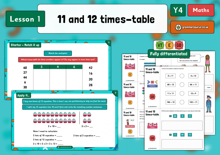 Year 4 Multiplication and Division Part 2 11 and 12 timestable