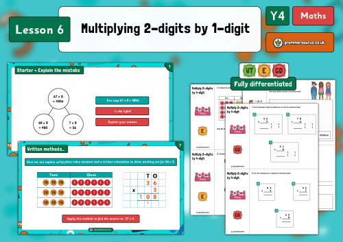 Year 4 - Multiplication and Division Part 2 - Multiplying 2-digits by 1 ...