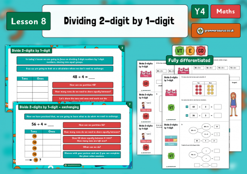 Year 4 - Multiplication and Division Part 2 - Dividing 2-digits by 1 ...