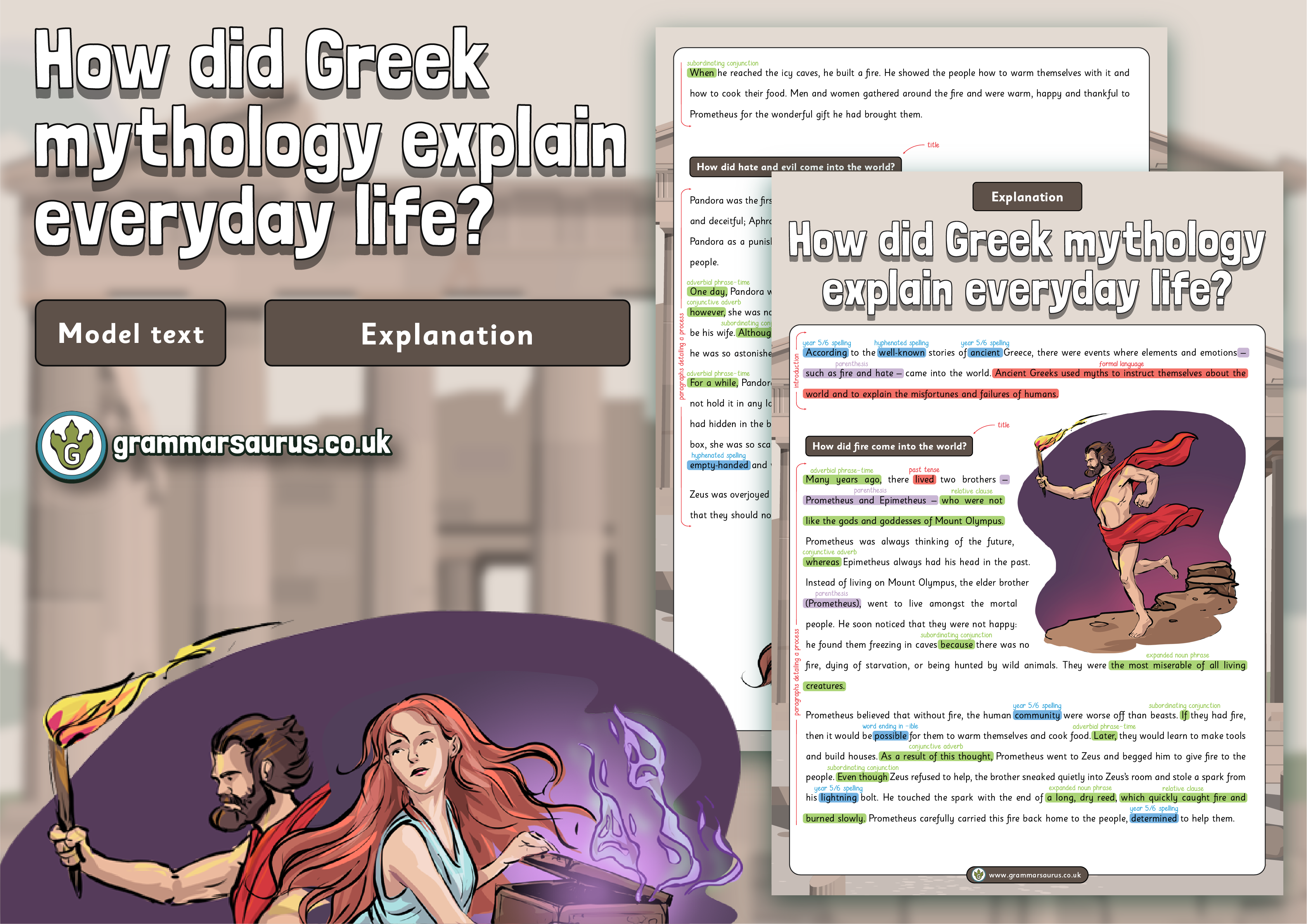 Year 5 Model Text - Explanation - How did Greek mythology explain ...