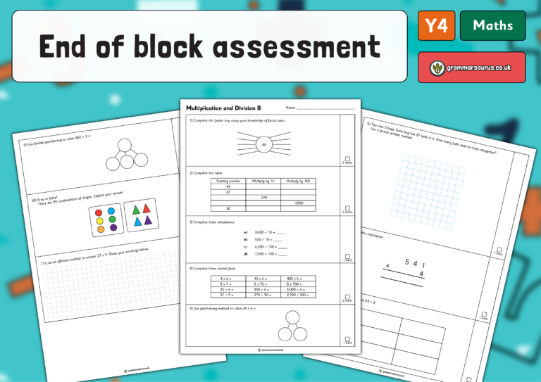 Year 4 Multiplication and Division – End of block assessment ...