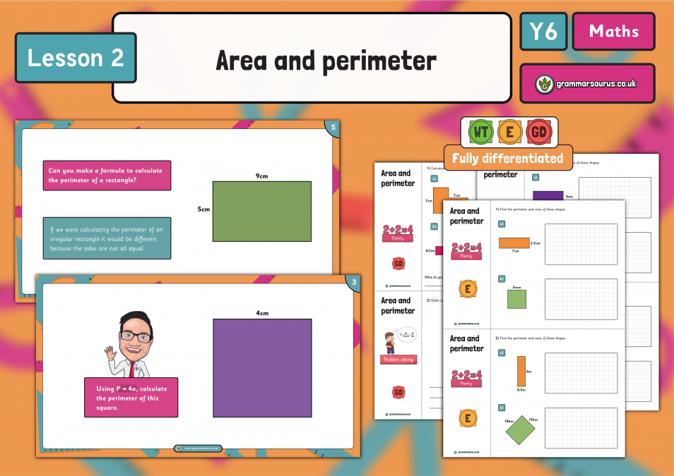 Year 6 Area, Perimeter and Volume - Area and perimeter - Lesson 2 ...