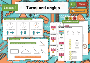 Year 3 Properties of Shape – Turns and Angles – Lesson 1 - Grammarsaurus