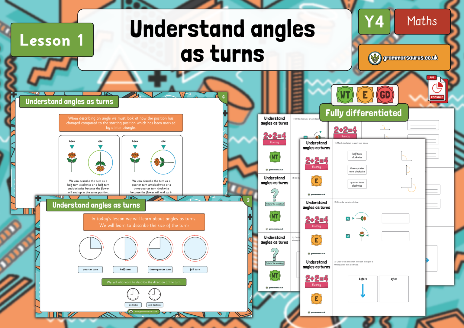 Year 4 Properties of Shape – Understand angles as turns - Lesson 1 ...