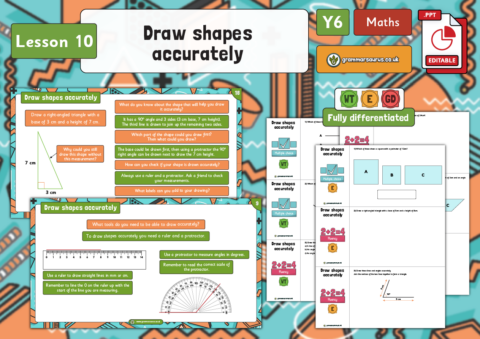 Year 6 Properties of Shape - Drawing shapes accurately - Lesson 10 ...