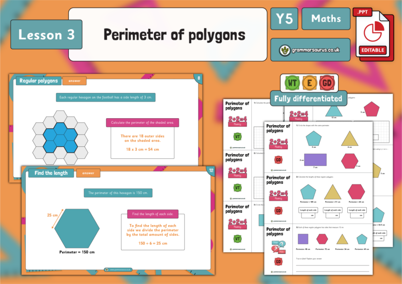 Year 5 Perimeter and Area - Perimeter of polygons - Lesson 3 ...