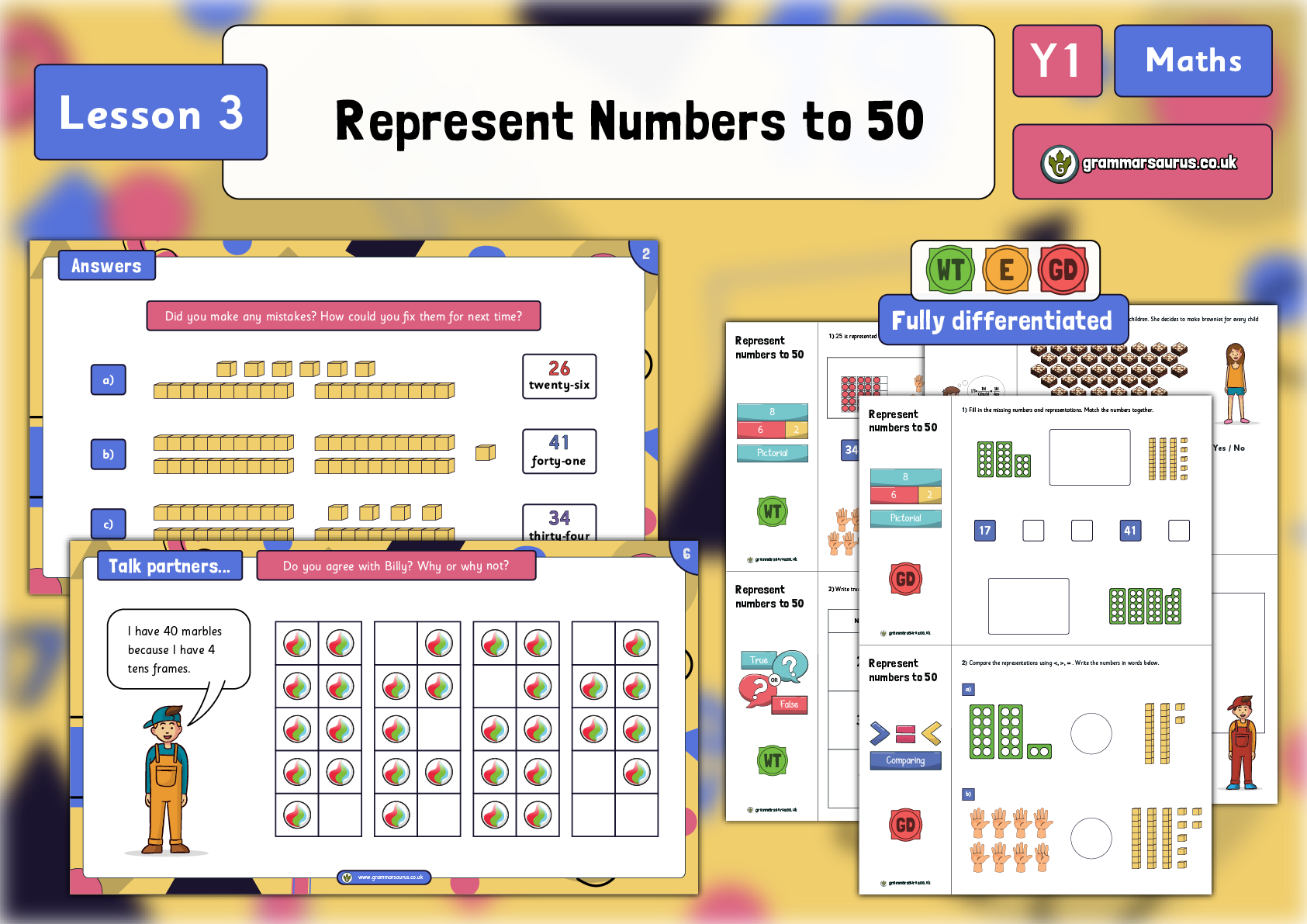 Year 1 Place Value within 50 Represent Numbers To 50 Lesson 3 