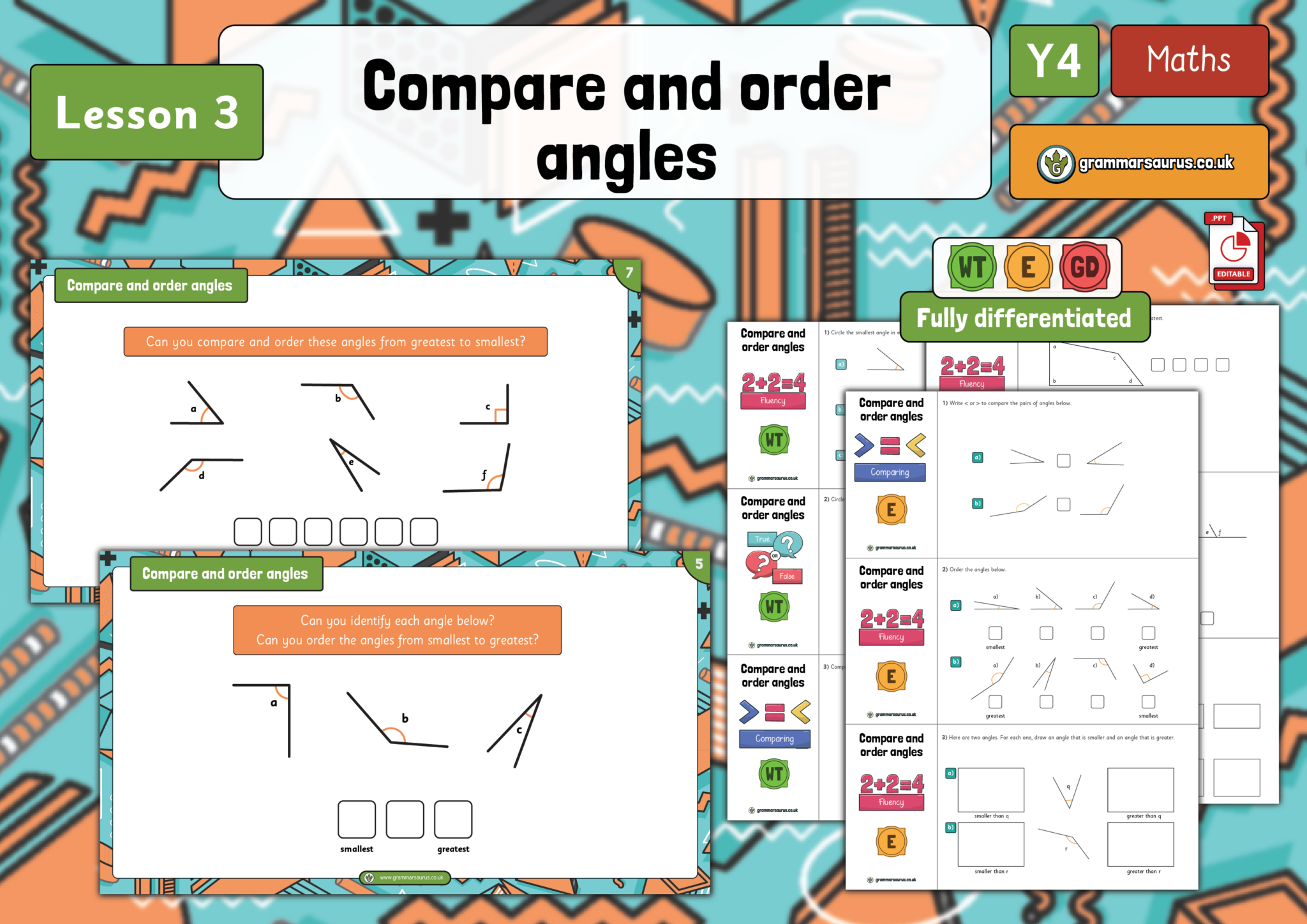 year 4 compare angles reasoning and problem solving... Year 4 Properties of Shape – Compare and order angles - Lesson 3 ...