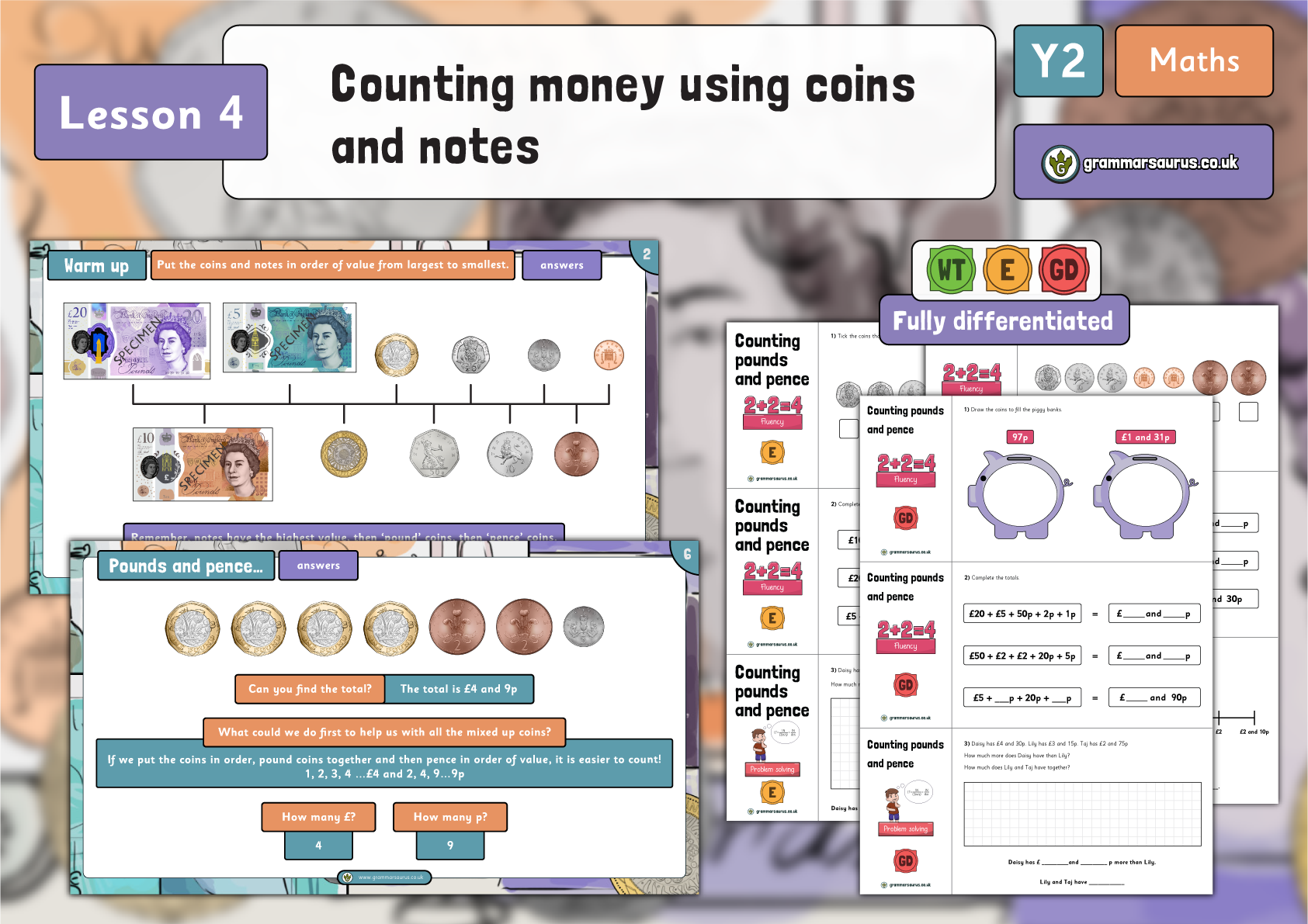 Year 2 Measurement Money Counting money using coins and notes
