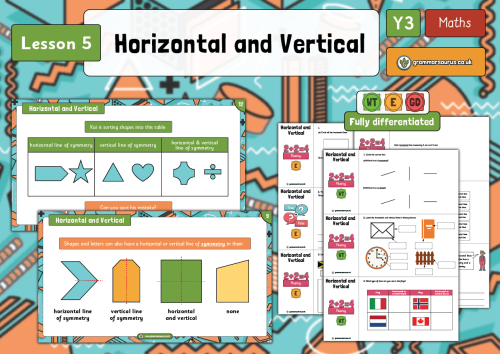 Year 3 Properties of Shape - Horizontal and Vertical - Lesson 5 ...