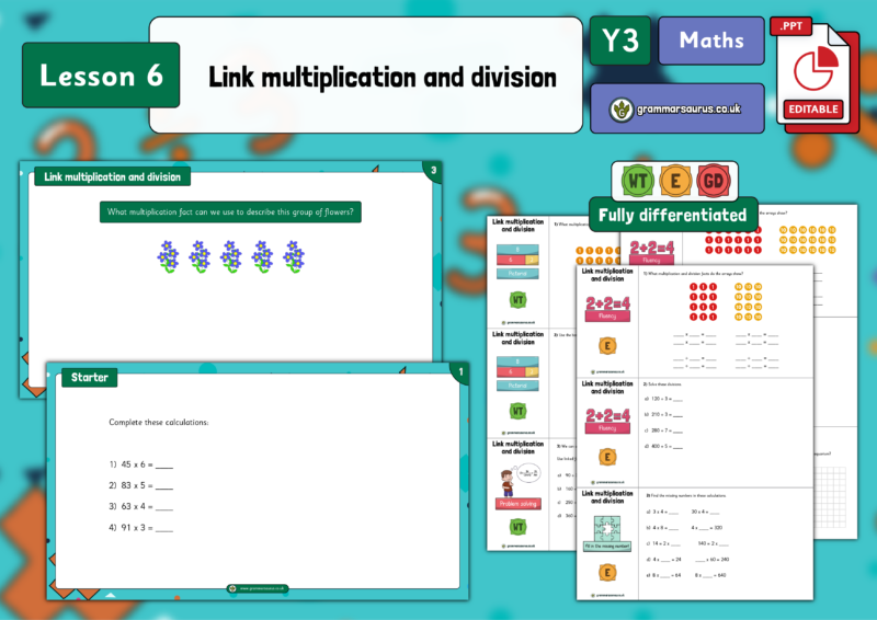 Year 3 Multiplication and Division Part 2 - Link multiplication and ...