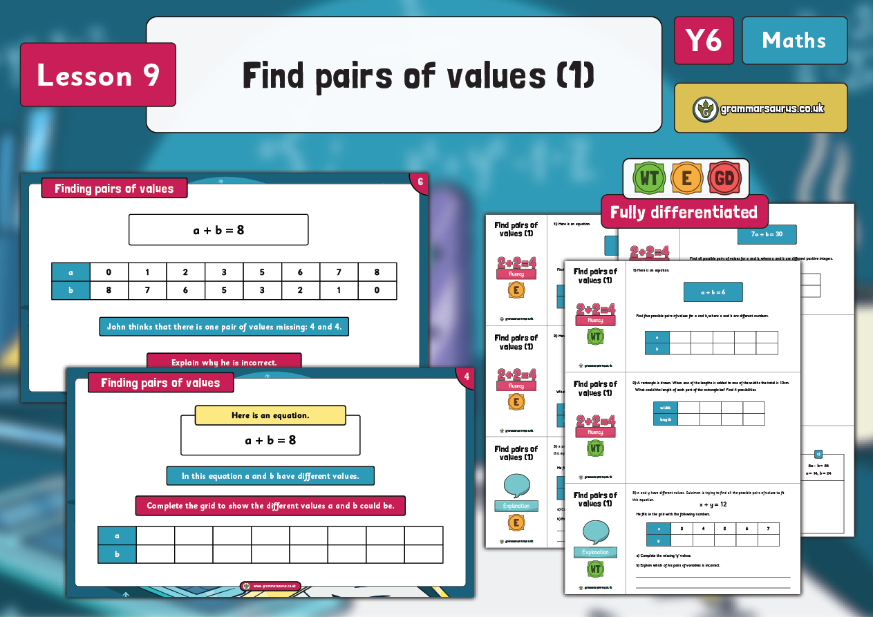 year-6-algebra-find-pairs-of-values-1-lesson-9-grammarsaurus