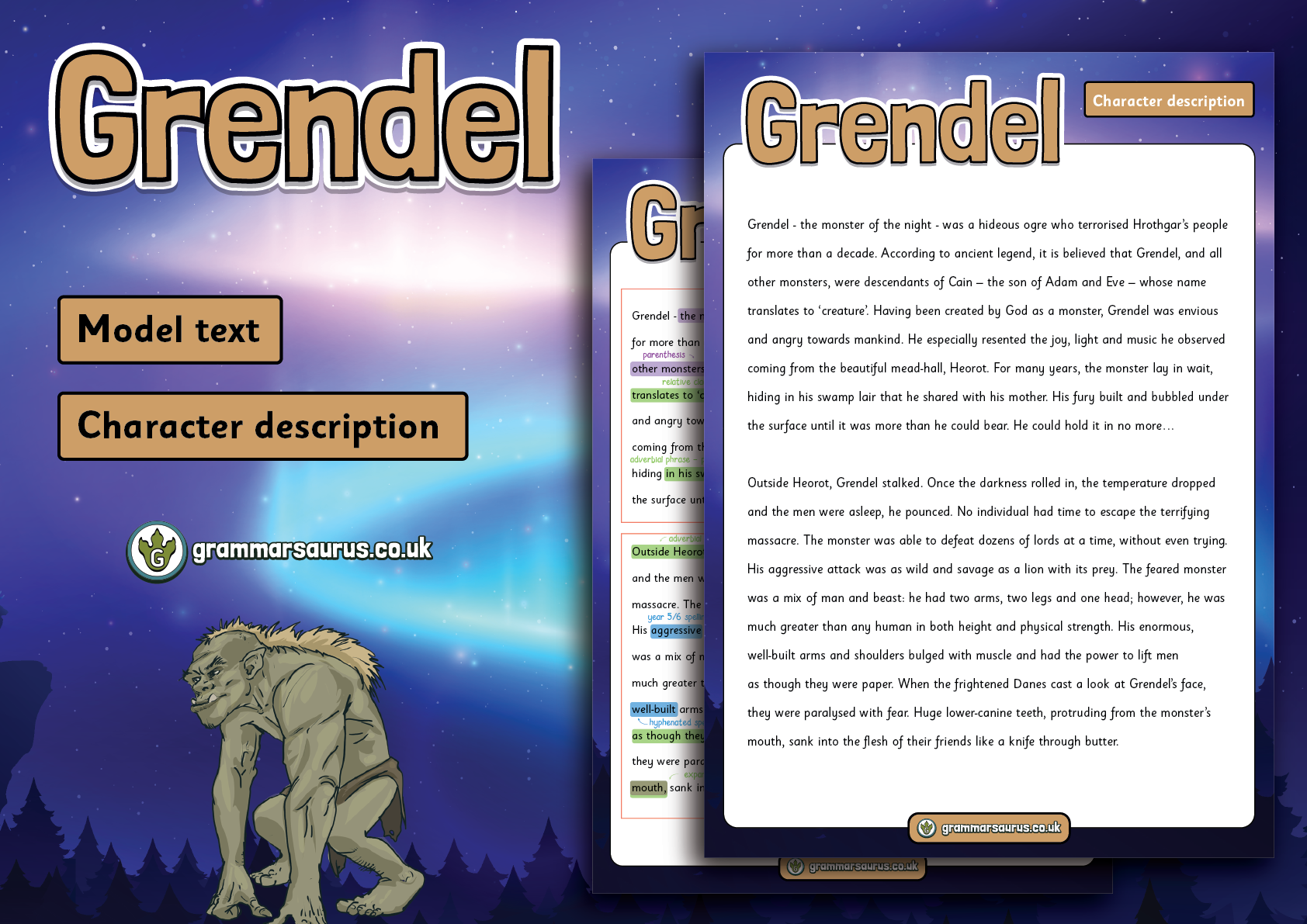 year-5-model-text-character-description-grendel-gbsct-p5-grade