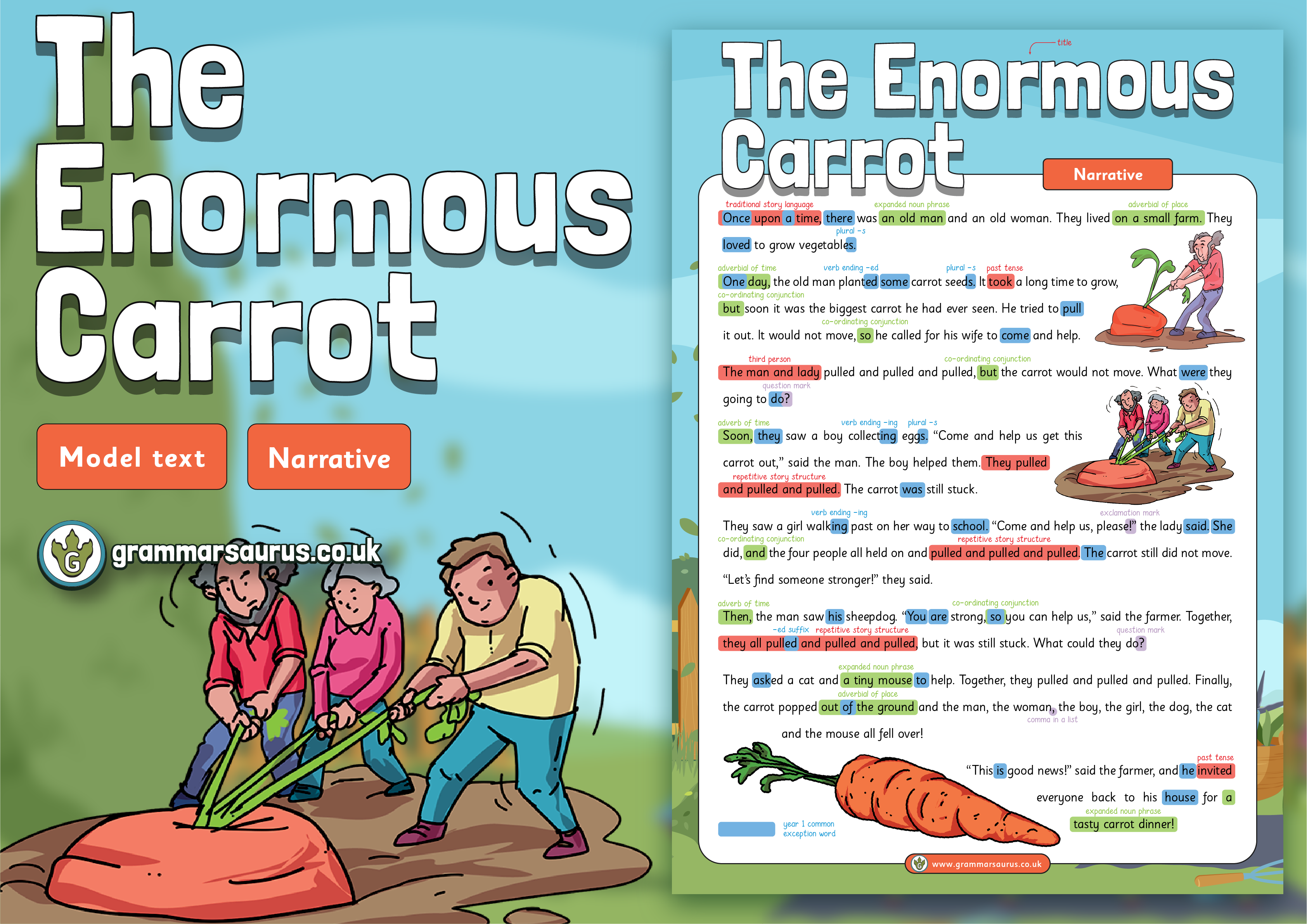 Year 1 Model Text Narrative The Enormous Carrot Gbsct P1 Kindergarten And Senior Infants 