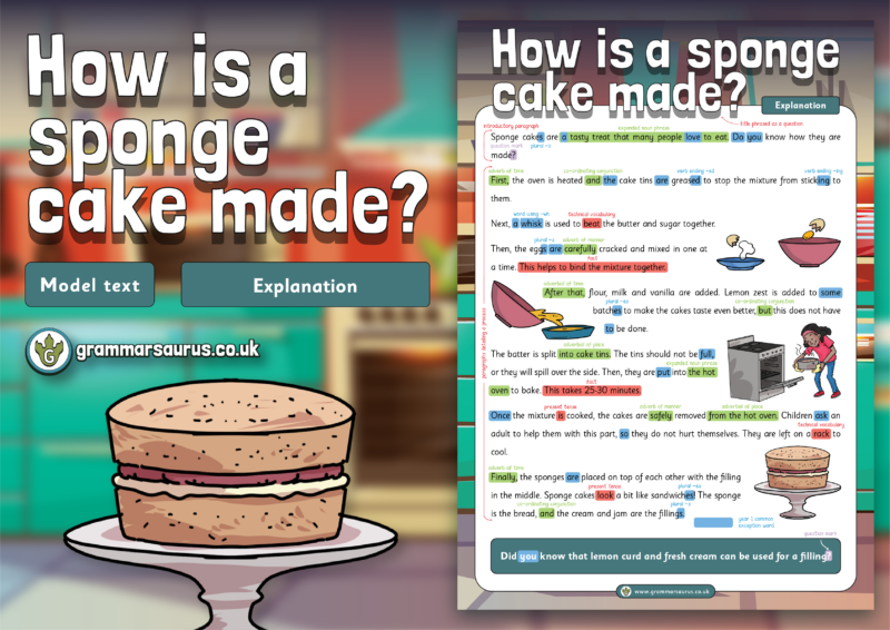 Year 1 Model Text – Explanation – How is a sponge cake made ...
