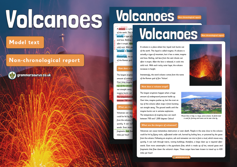 Year 4 Model Text – Non-chronological Report – Volcanoes ( gbsct P4 ...