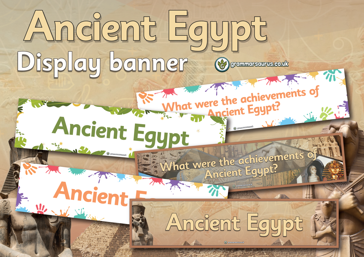 Year 3 History – Ancient Egypt –Display banner - Grammarsaurus