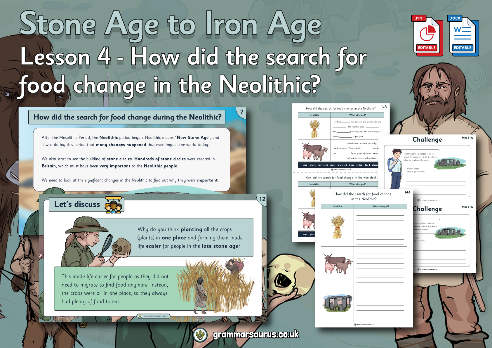 Year 3 History Stone age to Iron age How did the search for food change in the Neolithic