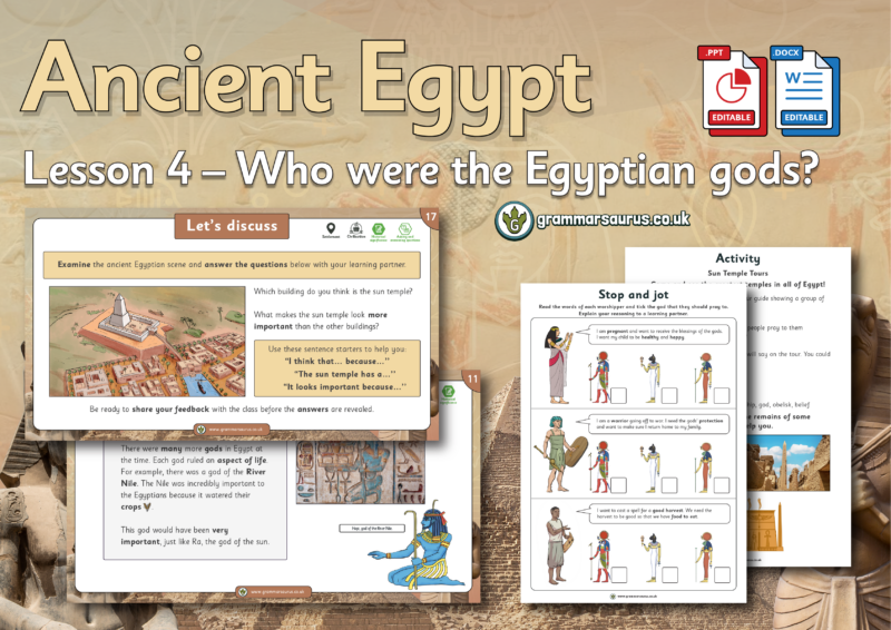 Year 3 History - Ancient Egypt - Who were the Egyptian gods? Lesson 4 ...