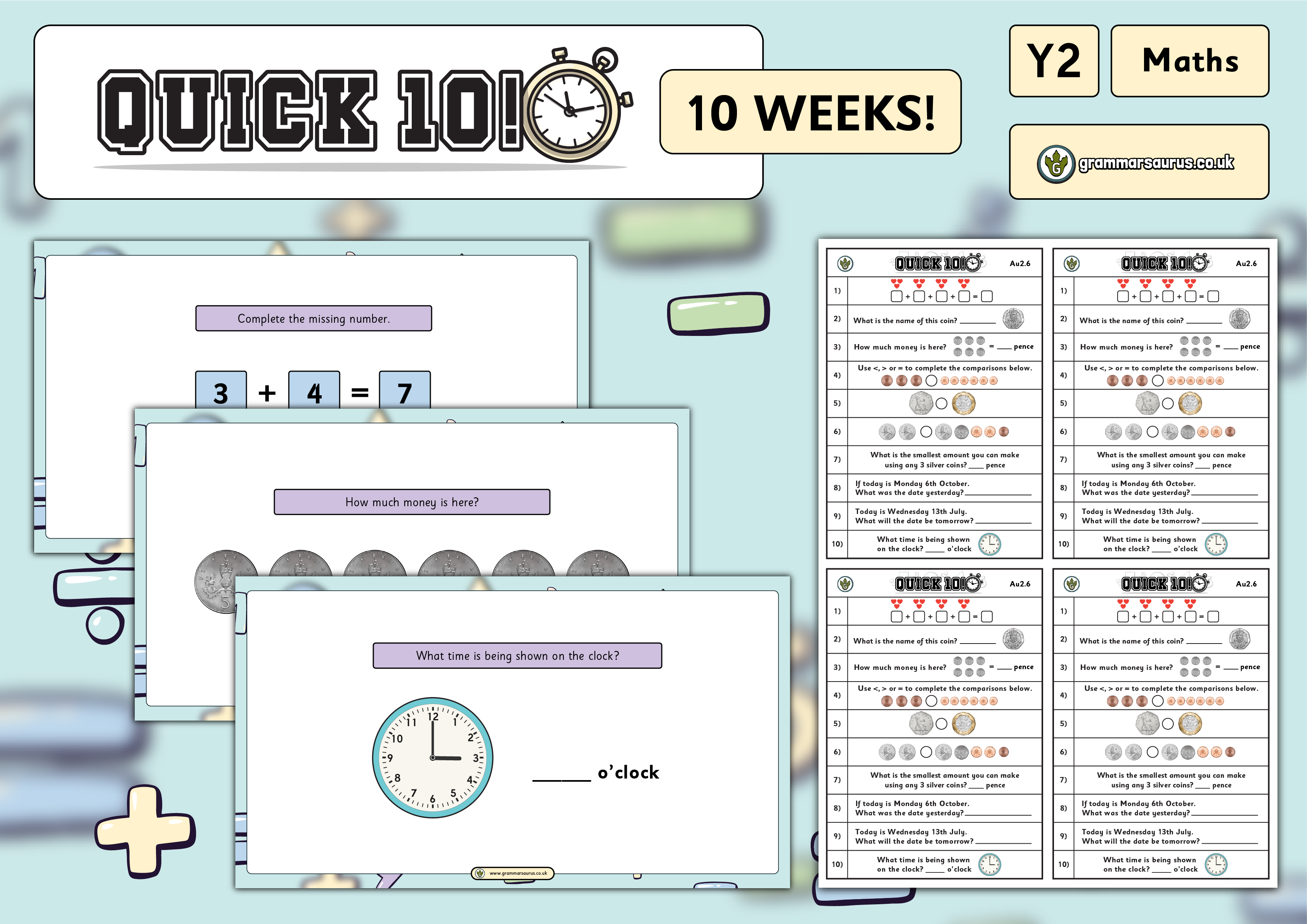 Year 2 Autumn - Quick 10 - Grammarsaurus