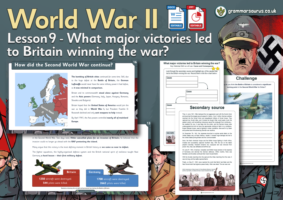 Year 6 History - World War Two - What major victories led to Britain ...