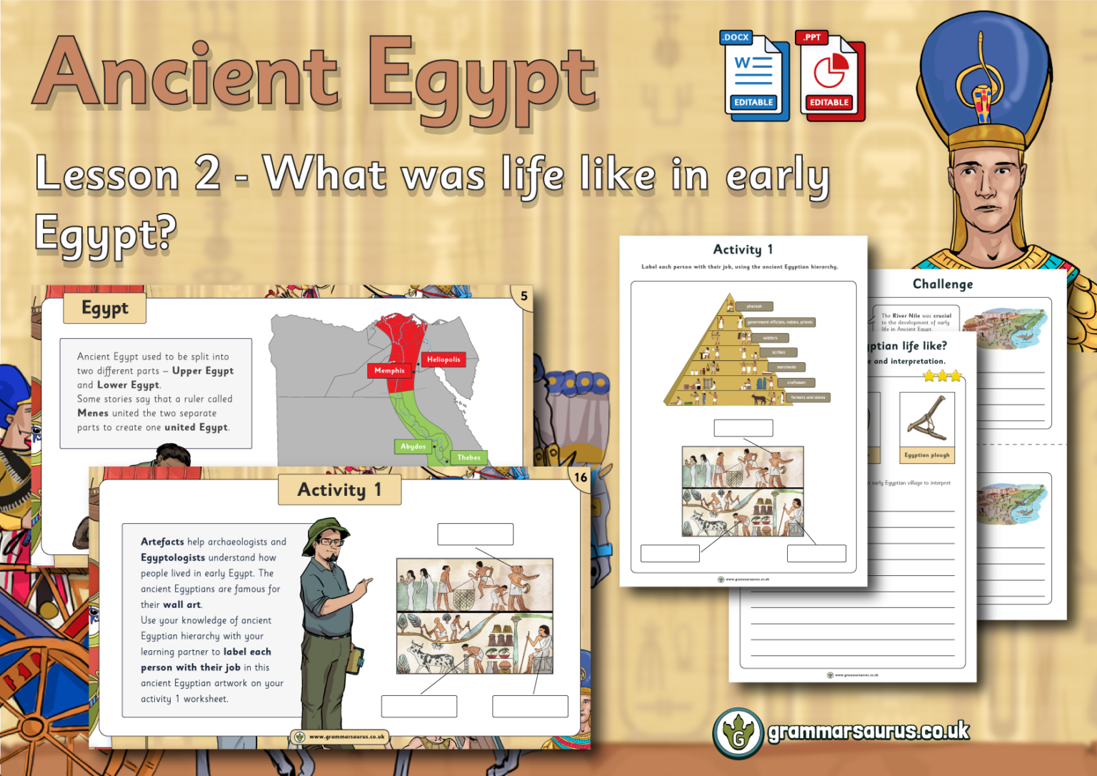 Year 3 History - Ancient Egypt - What Was Life Like In Early Egypt ...